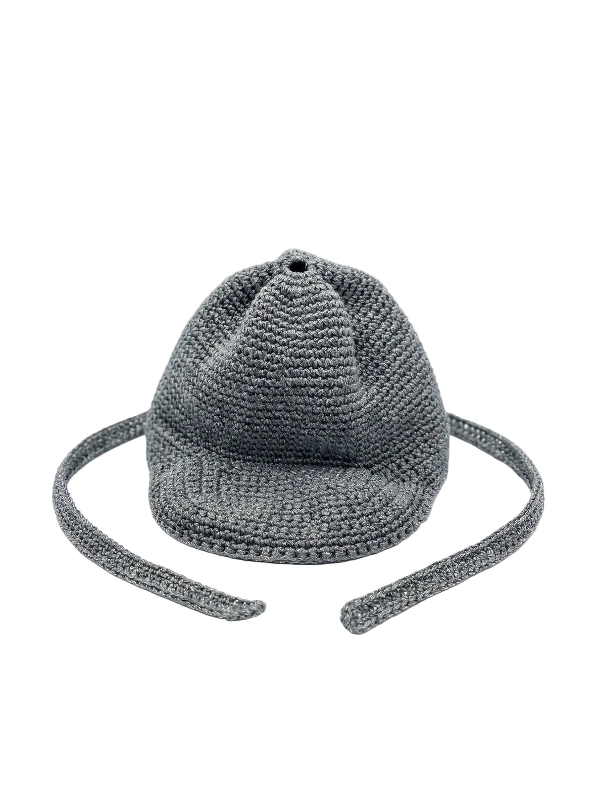 Hand Crochet Hat (Silver/Grey)