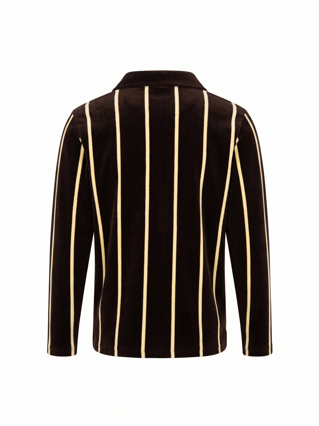 IZOD Brown and Cream Stripe Quarter Zip