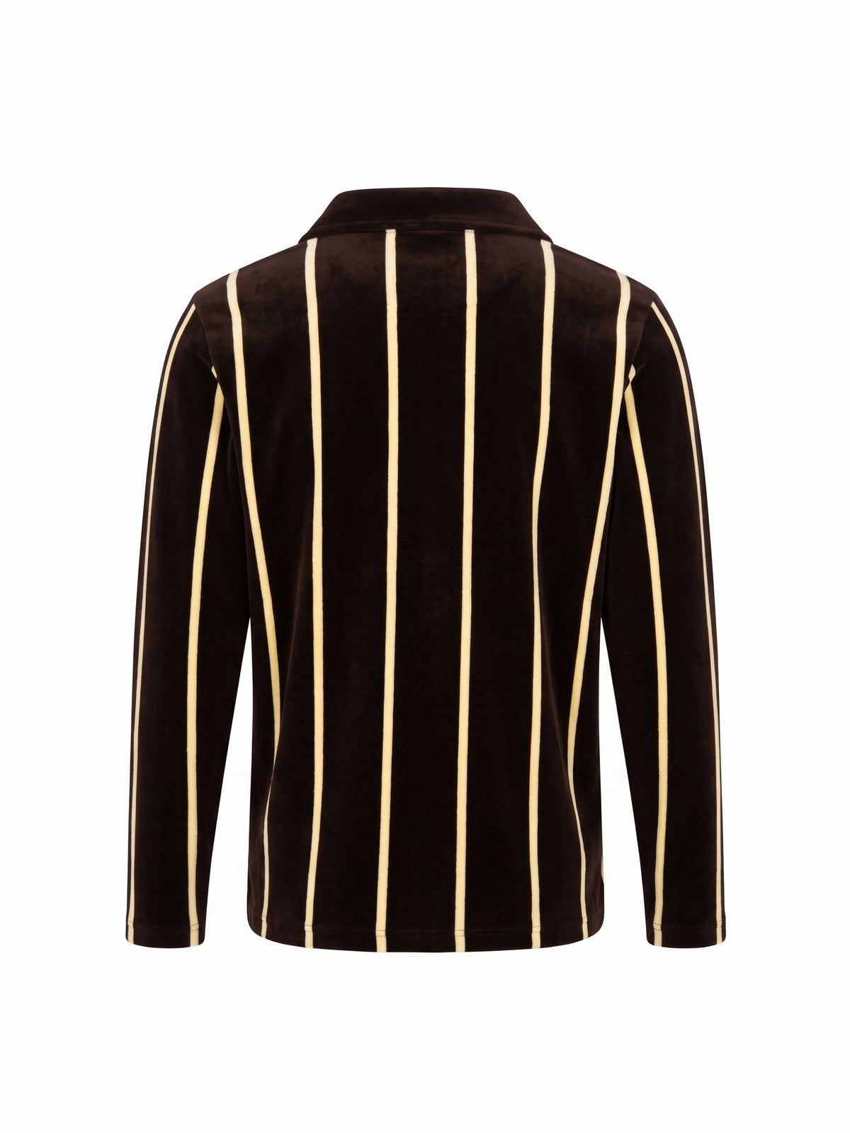 IZOD Brown and Cream Stripe Quarter Zip