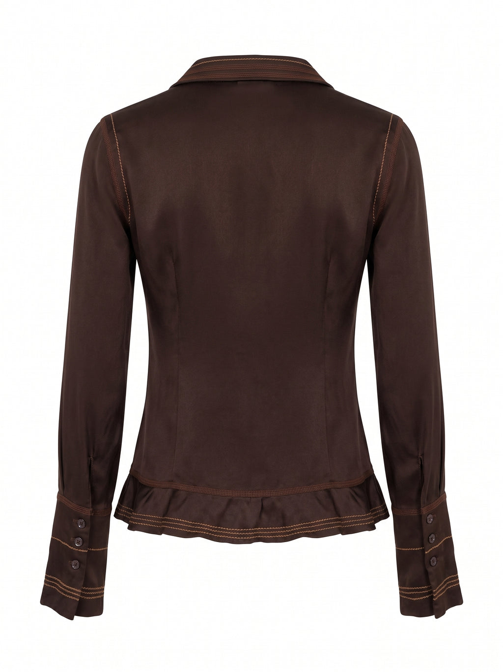 Etro	Brown Silk Blouse