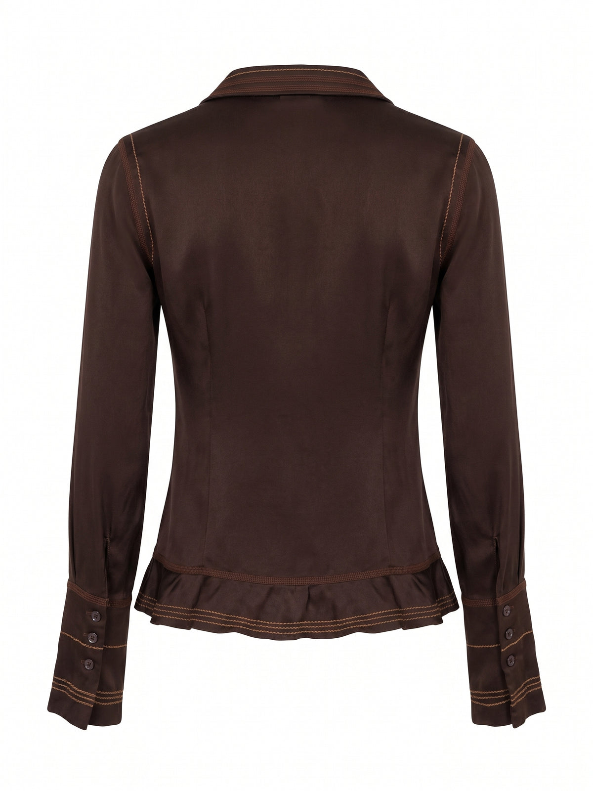Etro	Brown Silk Blouse