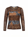 Verse Leopard Mesh Top