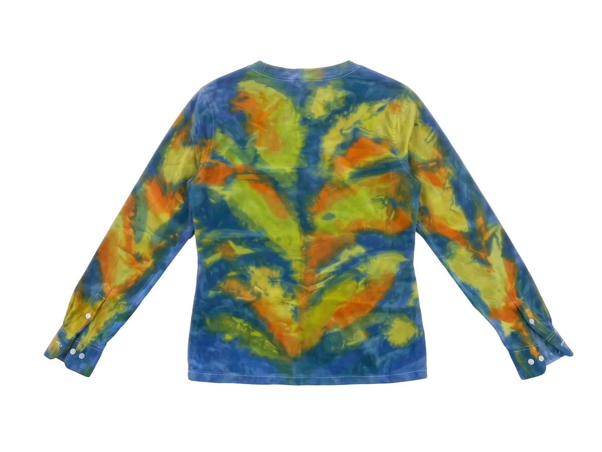 Yellow and Blue Flower Shirt