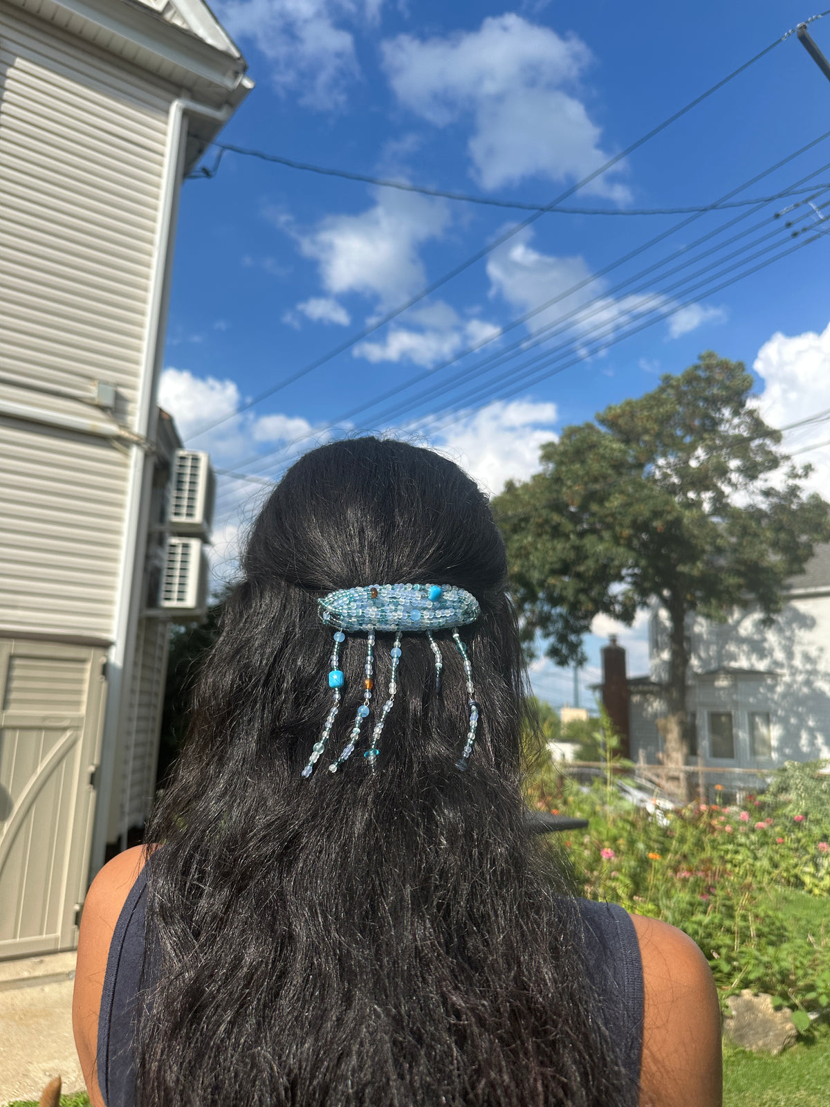 Mini Bluefire Jellyfish Barrette