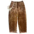 Metal Printed Denim (Waxed Brown)
