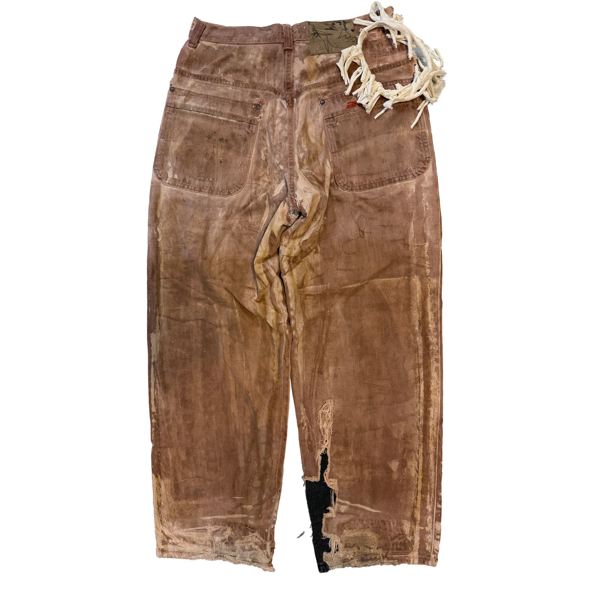 Metal Printed Denim (Waxed Brown)